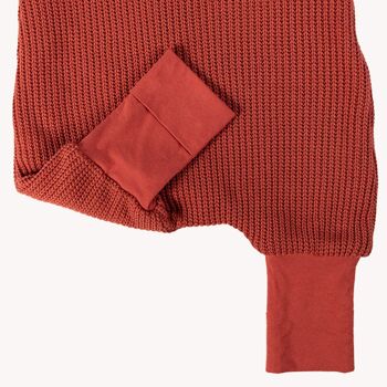 Knitted ToddieBag - sac de couchage en coton, Rouille - 98 7
