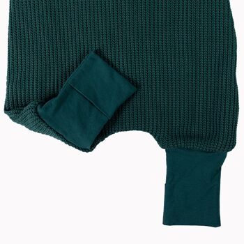 Knitted ToddieBag - sac de couchage en coton, Pétrole - 104 8
