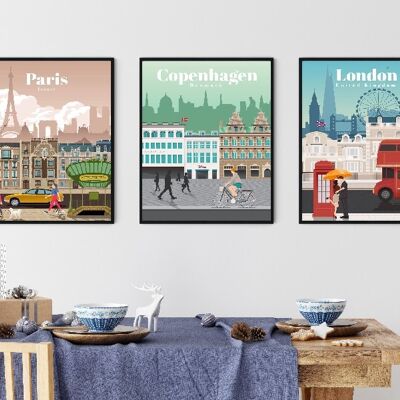 Londres - 50 x 40 - Affiche