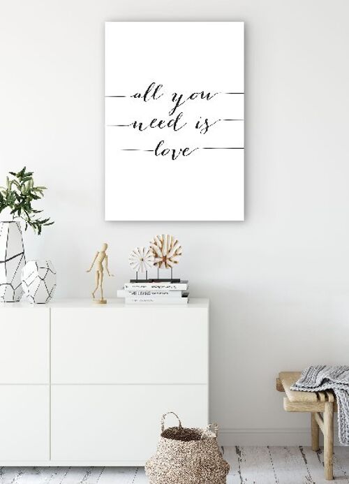 All you need is love - 70X100 - Canvas