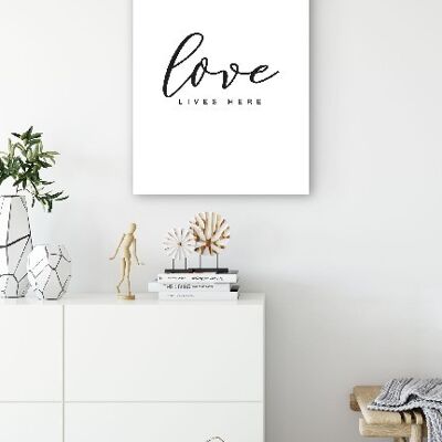 Love Lives Here - 30X40 - Canvas