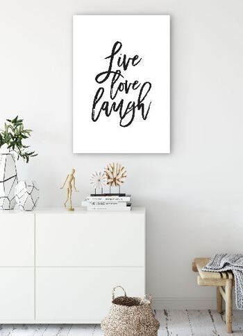 Live Love Laugh - 20X30 - Toile