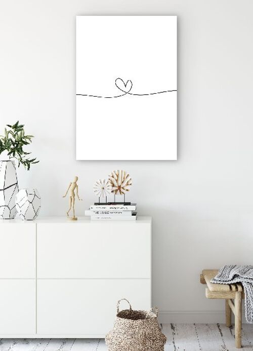Drawed Heart - 100X70 - Poster
