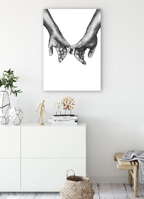 Hands together 3 - 20X30 - Canvas