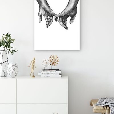 Hands together 3 - 20X30 - Canvas