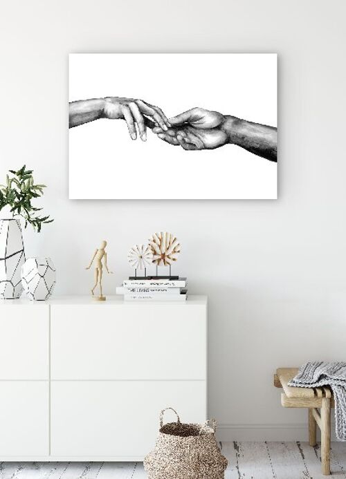 Hands together 2 - 100X70 - Canvas