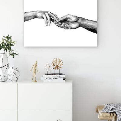 Hands together 2 - 100X70 - Canvas