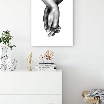 Hands together - 40X50 - Canvas