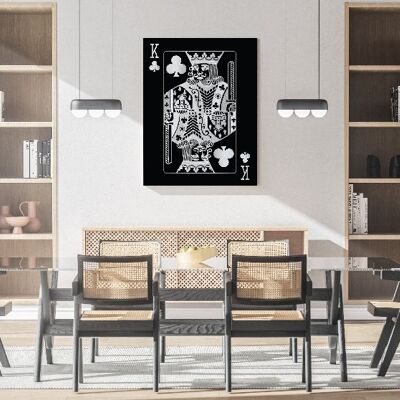 King of Clubs - Silver - 50X70 - Canvas