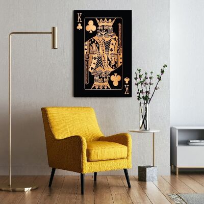 Rey de Tréboles - Oro - 70X100 - Lienzo