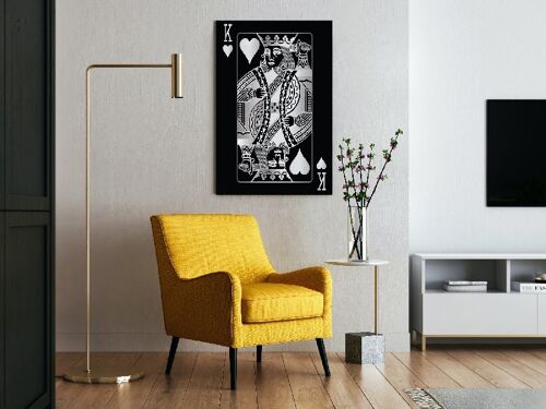 King of Hearts - Zilver - 20X30 - Canvas