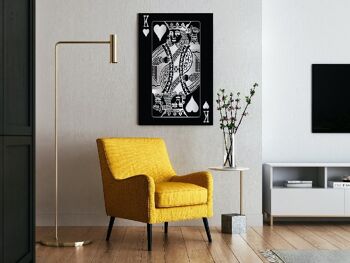 Roi de Coeur - Argent - 50X70 - Toile 1