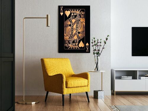 King of Hearts - Goud - 50X70 - Canvas