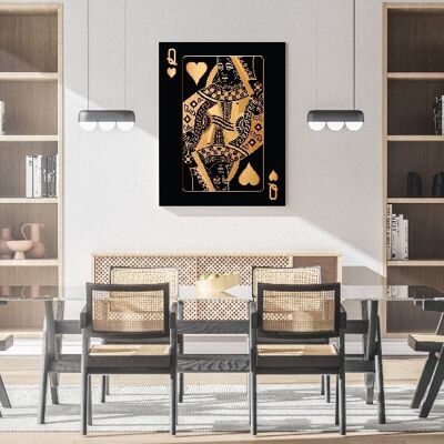 Queen of Hearts - Gold - 20X30 - Canvas