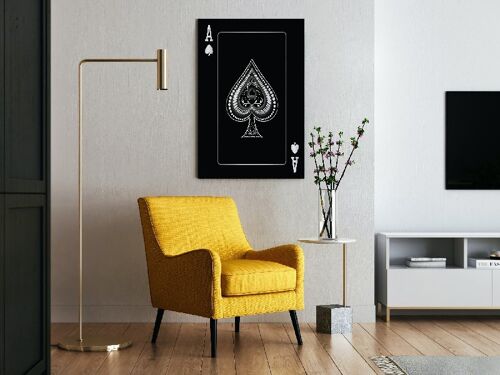 Ace of Spades - Zilver - 70X100 - Canvas