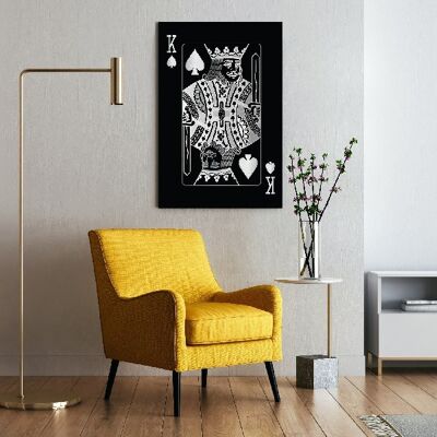 King of Spades - Zilver - 20X30 - Canvas