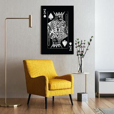 King of Spades - Zilver - 40X50 - Canvas