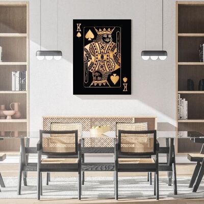 King of Spades - Goud - 20X30 - Canvas