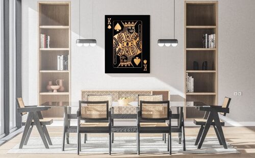 King of Spades - Goud - 30X40 - Canvas