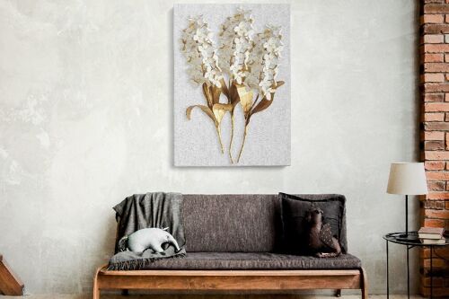 3 Gold Flowers - 30X40 - Canvas