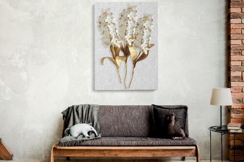 3 Gold Flowers - 40X50 - Canvas