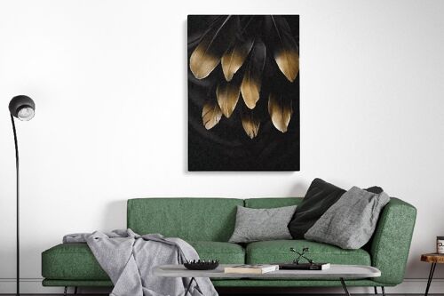 Black Gold Flowers - 50X70 - Canvas