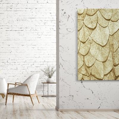Goldene Blätter 2 - 50X70 - Leinwand