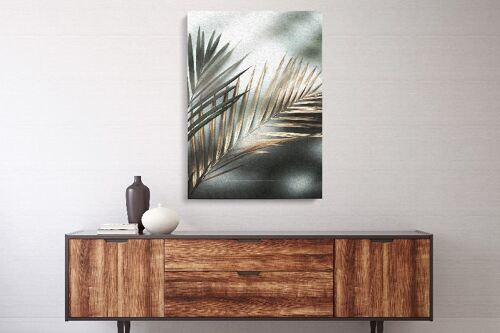 Groen / Gouden blad - 20X30 - Canvas