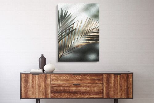 Groen / Gouden blad - 40X50 - Canvas
