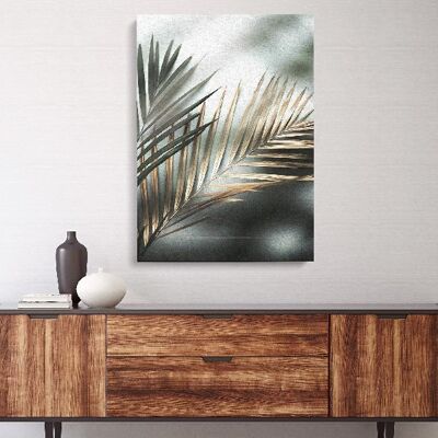 Groen / Gouden blad - 40X50 - Canvas