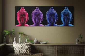 Bouddhas colorés - 20X60 2