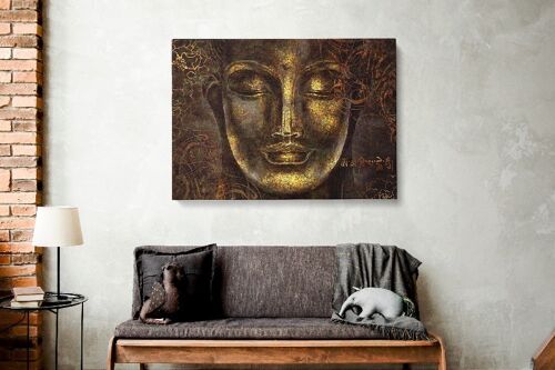 Black Gold Buddha - 100X70 - Canvas