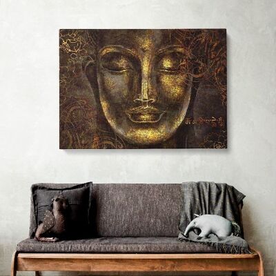 Buddha in oro nero - 100X70 - Tela