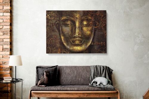 Black Gold Buddha - 30X20 - Canvas