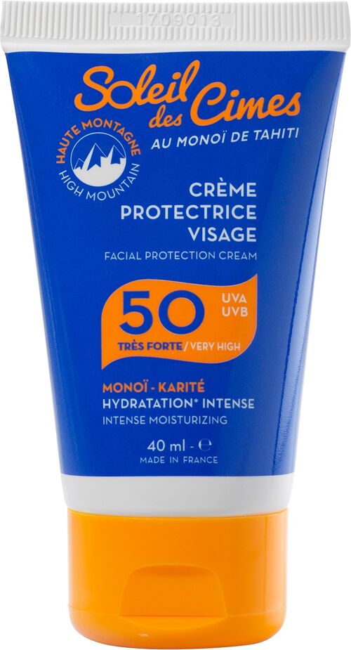 Creme de protection solaire spf50