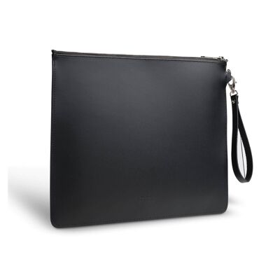 Custodia Folio in pelle fatta a mano - nera piccola