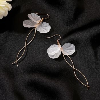 Padels de fleurs de glace avec boucles d'oreilles à cordes bouclées 2