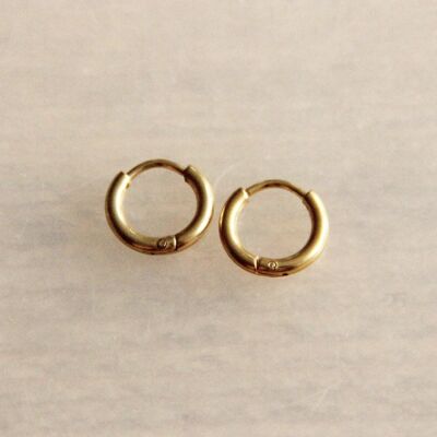 Stainless steel creole 10mm “basic”- gold - EA500