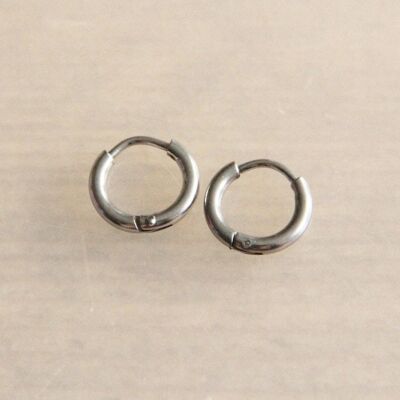 Stainless steel creole 10mm “basic”- silver