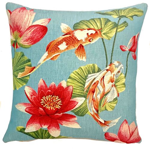 Koi Fish Pillow Cover - Fish Decor - Fish Lover Gift