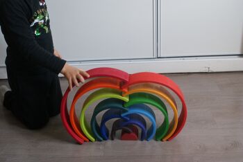 Arc en ciel de construction en bois Montessori 2