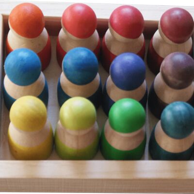 The 12 Montessori figurines