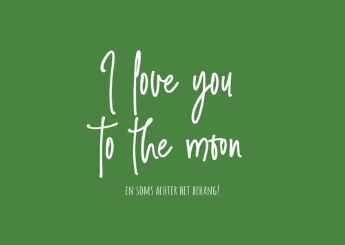 Ansichtkaart Love you to the moon