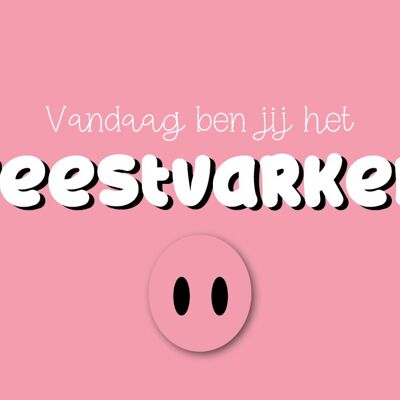 Ansichtkaart Feestvarken