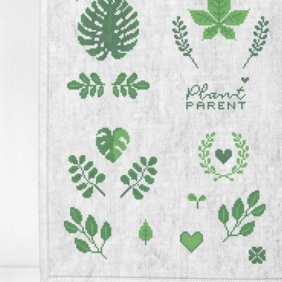 Patch kit "Plants" for upcycling (18 in 1)