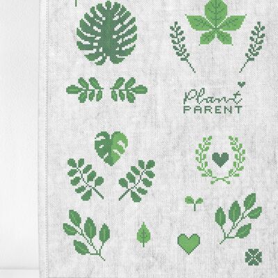 Patch kit "Plants" for upcycling (18 in 1)