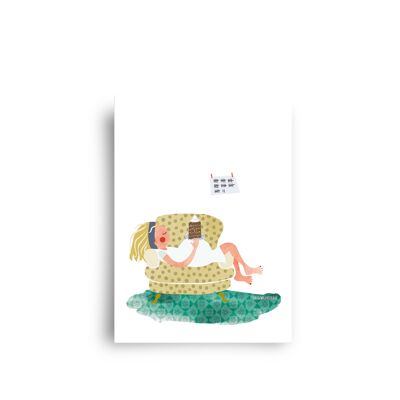 carte postale - série bellycards - 'chaise de grand-mère'