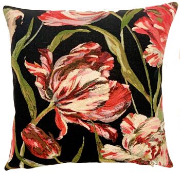 Housse de coussin tulipe - Oreiller Gobelin - Housse de coussin fleur