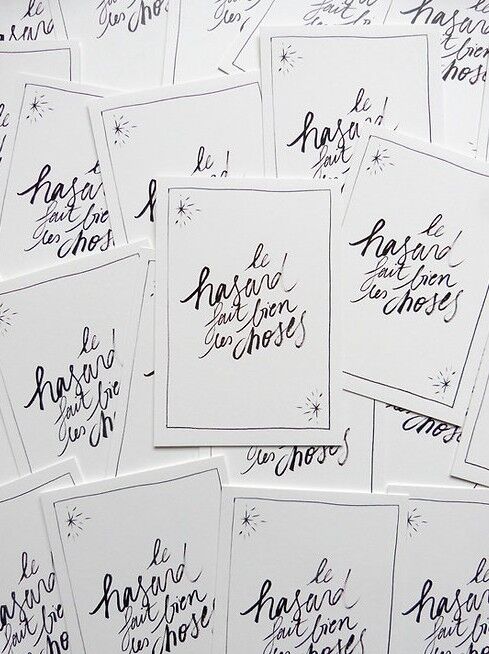 Cartolina "Il caso fa bene le cose"