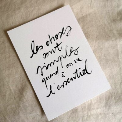 Cartolina "Le cose sono semplici"